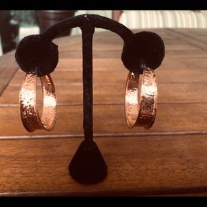 Copper hoop earrings